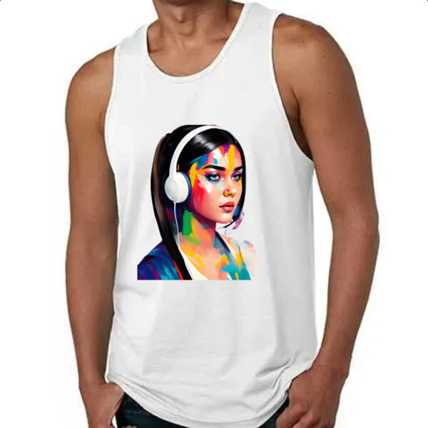Camiseta Regata Adolescente headset pintura - Imagem 4