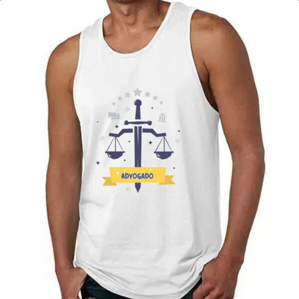 Camiseta Regata Advogado balanca e espada - Imagem 4