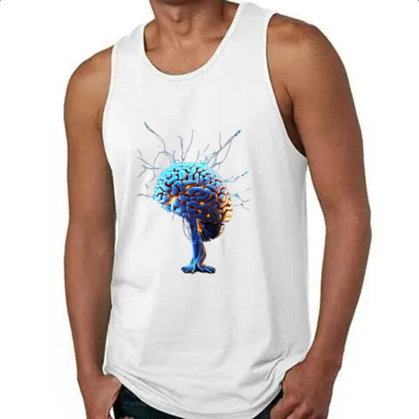 Camiseta Regata Cerebro IA impulsos eletricos - Imagem 4