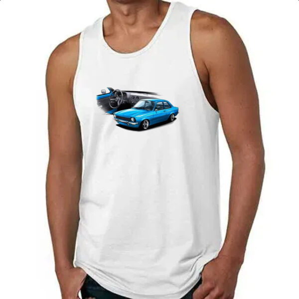 Camiseta Regata Chevette primeira geracao azul - Imagem 4