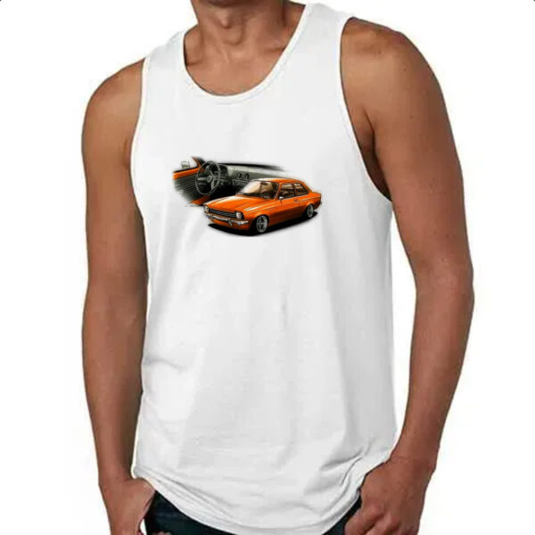 Camiseta Regata Chevette primeira geracao laranja - Imagem 4