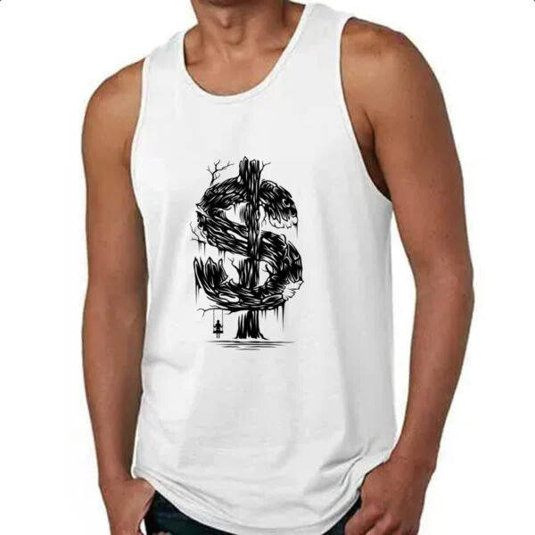 Camiseta Regata Cifrao arvore e balanco - Imagem 4