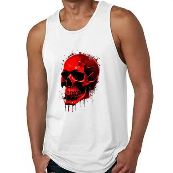Camiseta Regata Cranio em sangue - Imagem 4