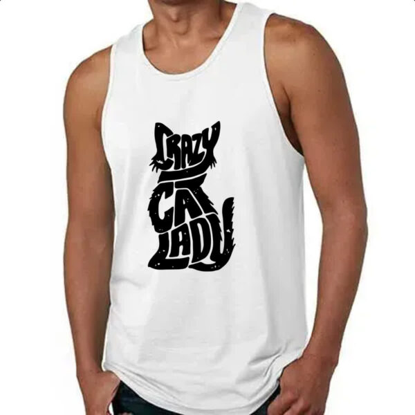 Camiseta Regata Crazy Lady Cat - Imagem 4