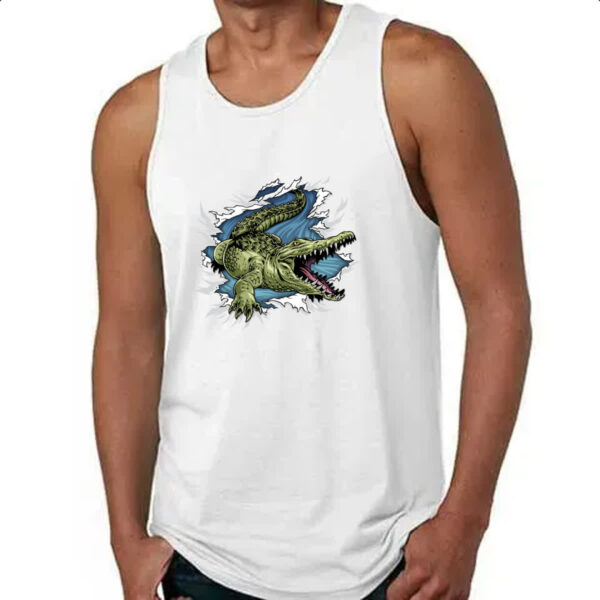 Camiseta Regata Crocodilo rasgando a camisa - Imagem 4