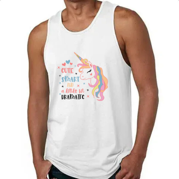 Camiseta Regata Cute smart and a little bit dramatic - Imagem 4