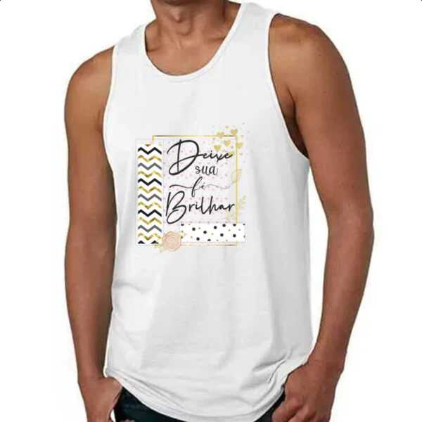 Camiseta Regata Deixe sua fe brilhar - Imagem 4