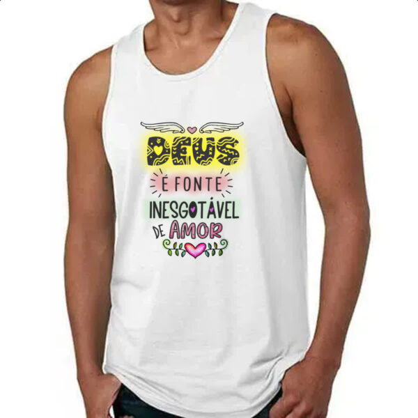 Camiseta Regata Deus fonte de amor - Imagem 4