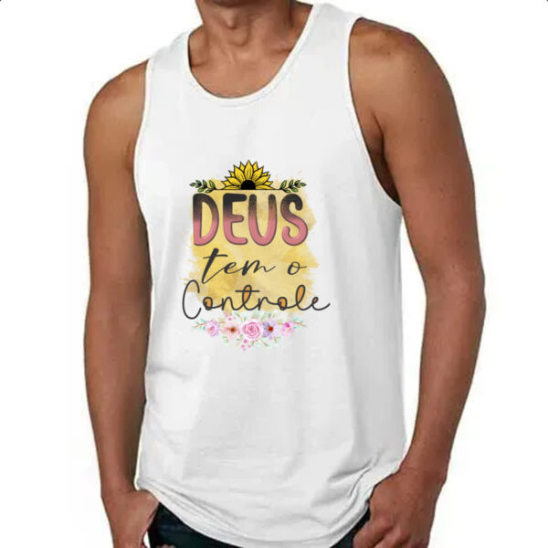Camiseta Regata Deus tem o controle - Imagem 4