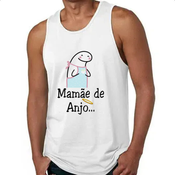 Camiseta Regata Dia das maes Flork Mamae de anjo - Imagem 4