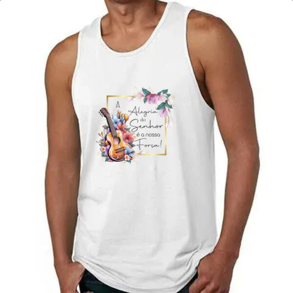 Camiseta Regata Alegria do senhor nossa forca - Imagem 4
