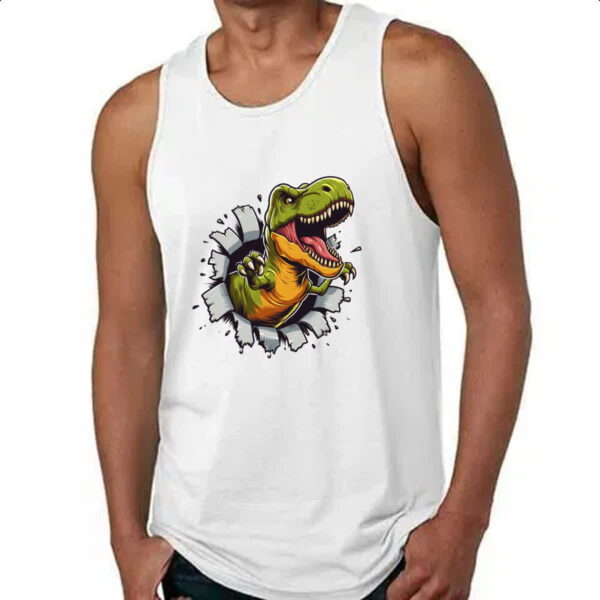 Camiseta Regata Dinossauro T-Rex rasgando a camisa - Imagem 4