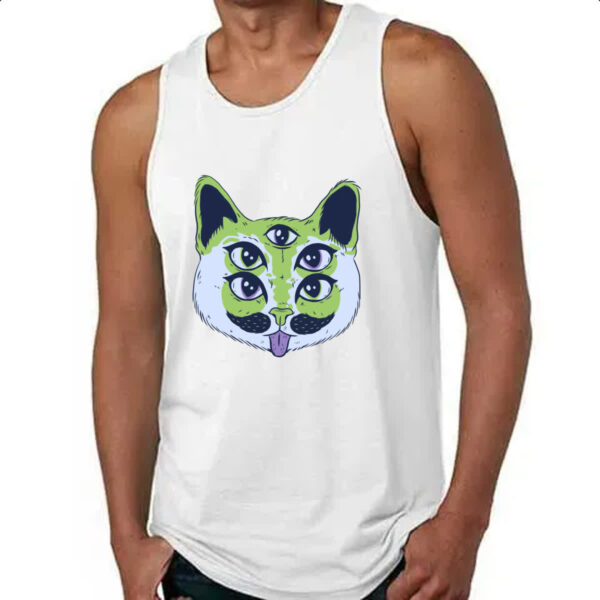 Camiseta Regata Alien Cat Gato Alienigena - Imagem 4
