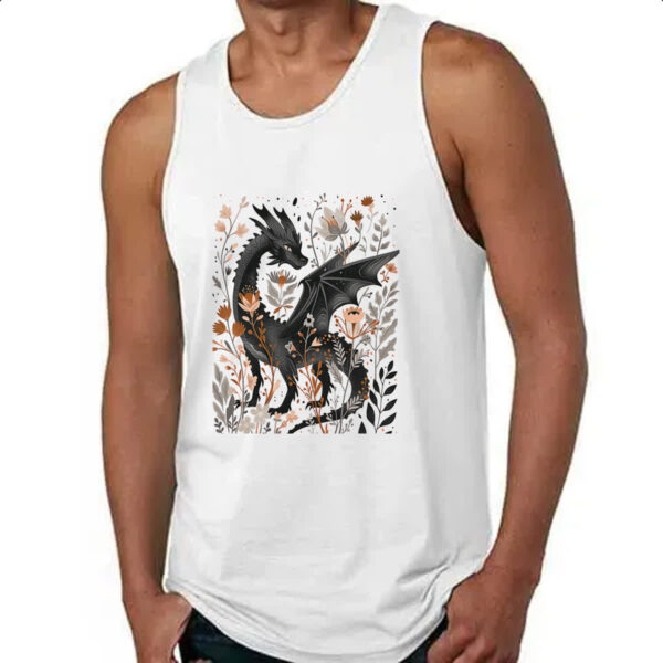 Camiseta Regata Dragao mistico floral - Imagem 4