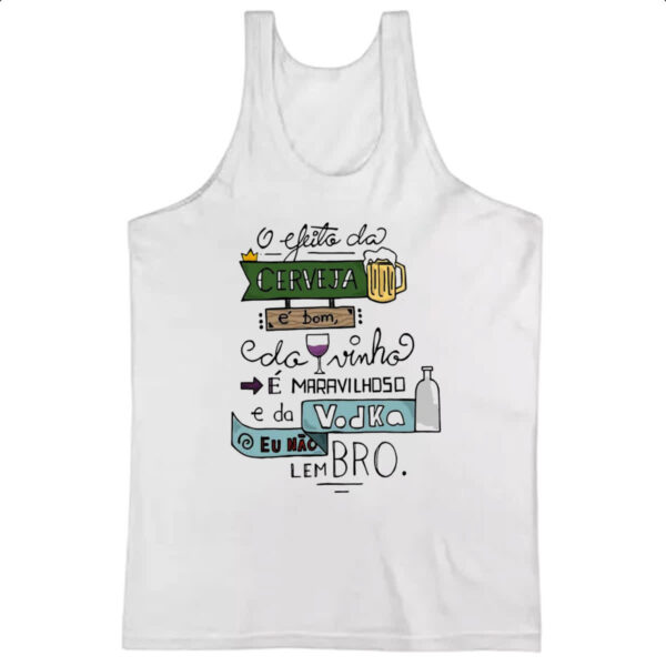 Camiseta Regata Efeitos de bebidas