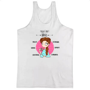 Camiseta Regata Ela e de Aries