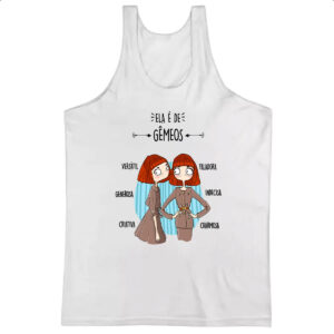 Camiseta Regata Ela e de Gemeos