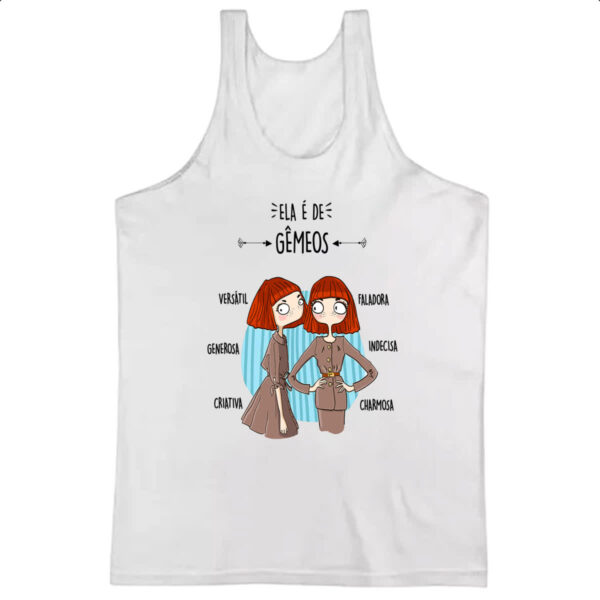 Camiseta Regata Ela e de Gemeos