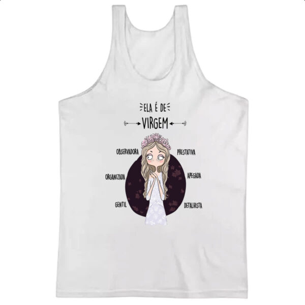 Camiseta Regata Ela e de Virgem
