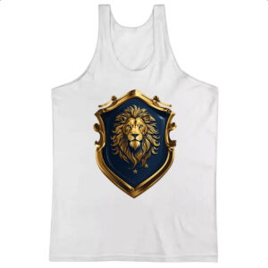 Camiseta Regata Escudo dourado leao de juda