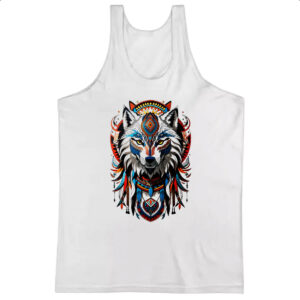 Camiseta Regata Espirito lobo tribal americano