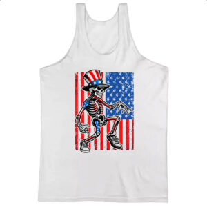 Camiseta Regata Esqueleto Estados Unidos Vintage