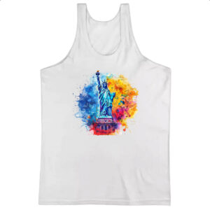 Camiseta Regata Estatua liberdade watercolor