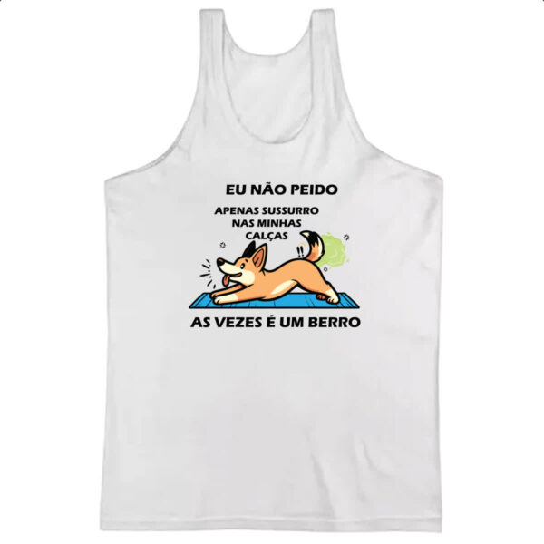 Camiseta Regata Eu nao peido cachorro