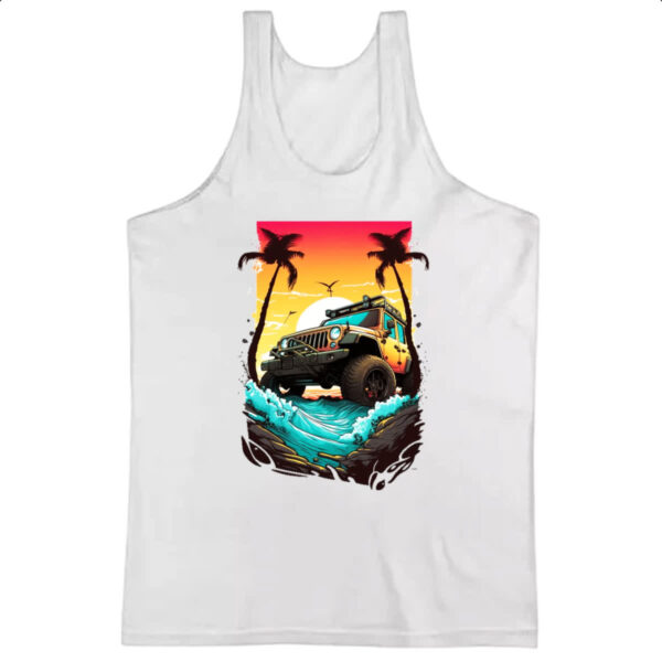 Camiseta Regata Jeep off road sunset art
