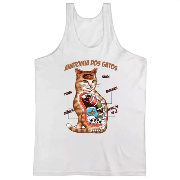 Camiseta Regata Anatomia dos gatos