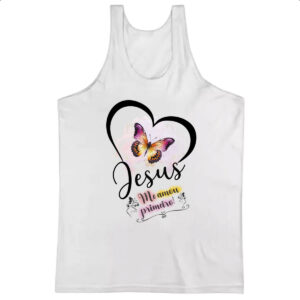 Camiseta Regata Jesus me amou primeiro