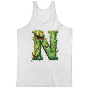 Camiseta Regata Zumbi Alfabeto Letra N