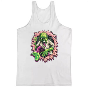 Camiseta Regata Zumbi rasgando a camiseta