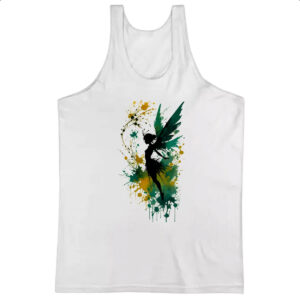 Camiseta Regata Fada da floresta silhueta splash