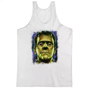Camiseta Regata Frankenstein Pintura Colorida