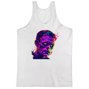 Camiseta Regata Frankstein Neon Art Face