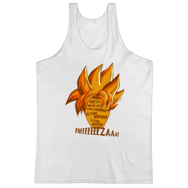 Camiseta Regata Freeza voce matou o Kuririn eu estou nervoso