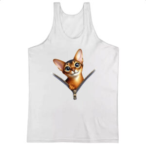 Camiseta Regata Gato Abyssinian no ziper