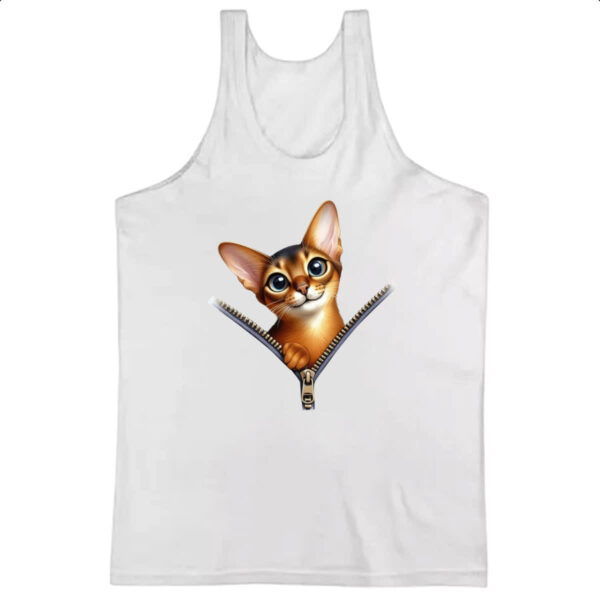 Camiseta Regata Gato Abyssinian no ziper