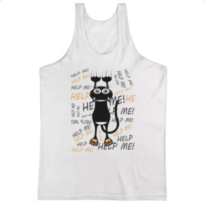 Camiseta Regata Gato Cat Help Socorro