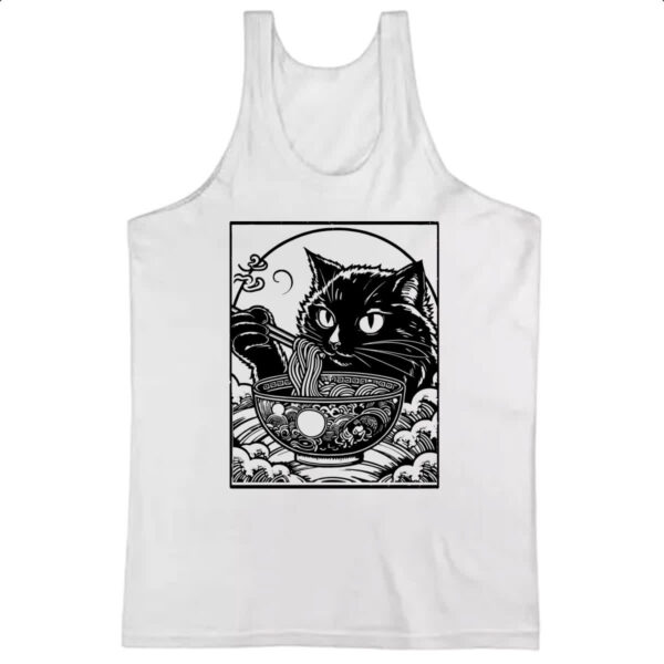 Camiseta Regata Gato comendo lamen