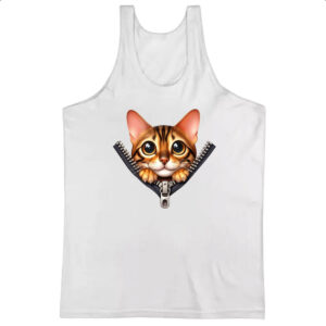 Camiseta Regata Gato de bengala no ziper