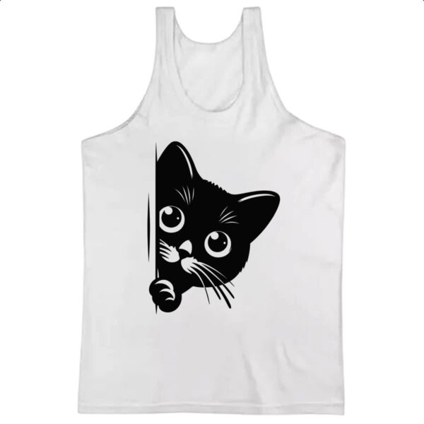 Camiseta Regata Gato espiando