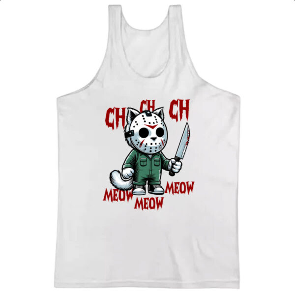 Camiseta Regata Gato Halloween Sexta Feira 13