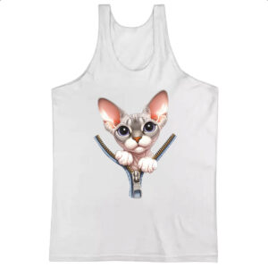 Camiseta Regata Gato Sphynx no ziper