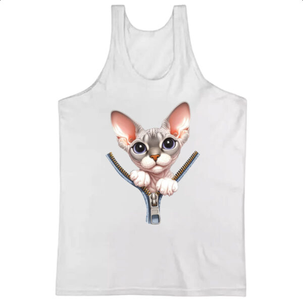 Camiseta Regata Gato Sphynx no ziper