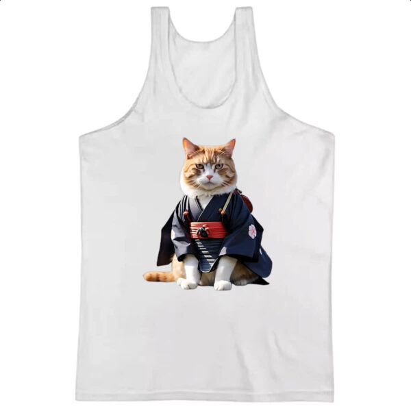 Camiseta Regata Gato samurai