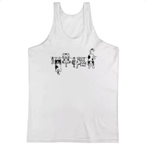 Camiseta Regata Gatos no varal