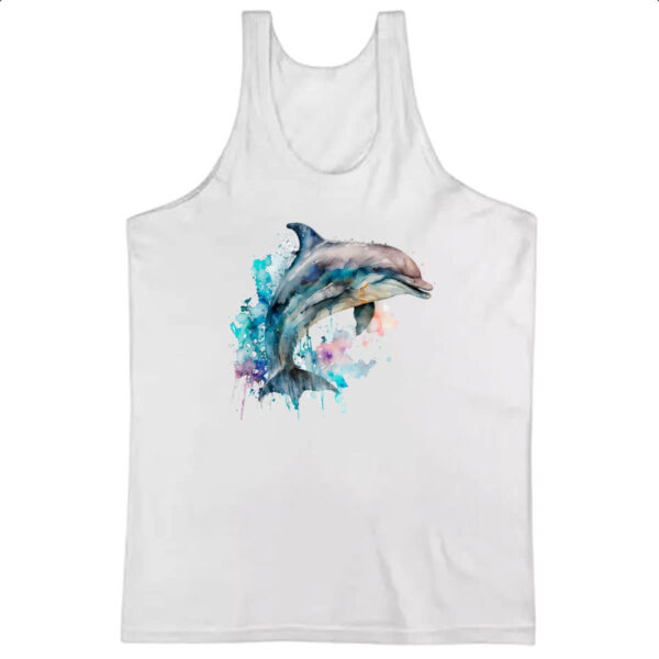 Camiseta Regata Golphinho aquarela 01