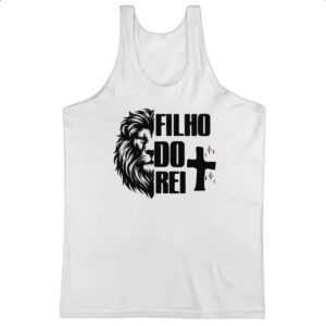 Camiseta Regata Gospel Filho do rei Leao